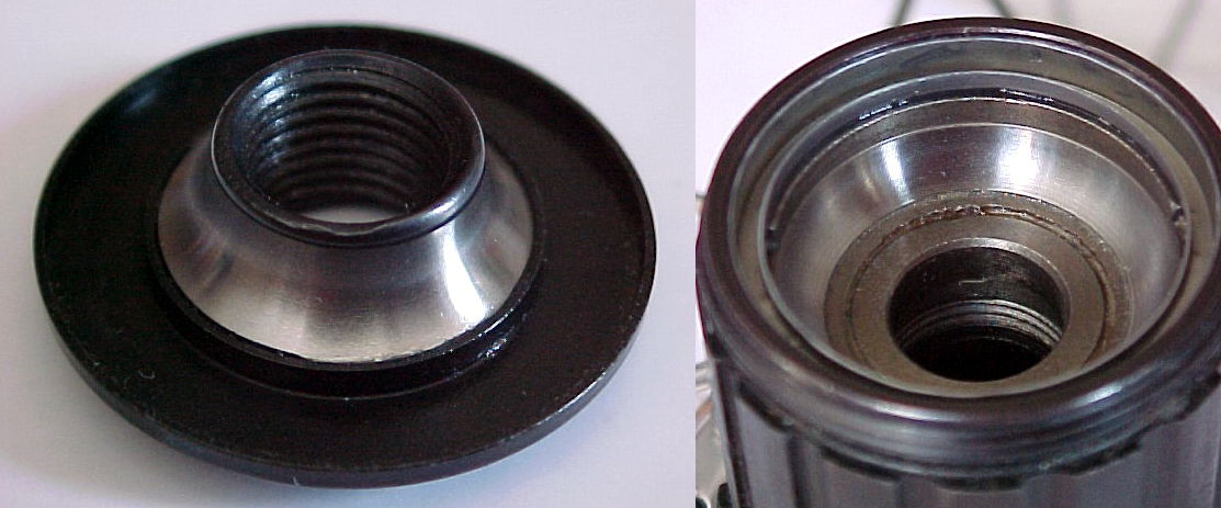 Polierte Laufflächen bei der SUPERBE-PRO-Nabe.